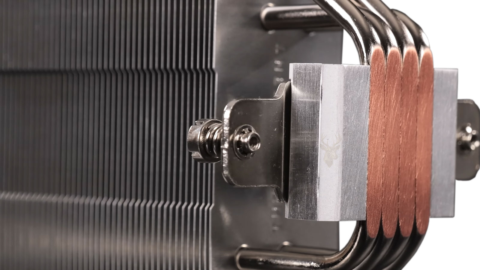 Large metal heatsink used for high performance gaming PC cooling and thermal management