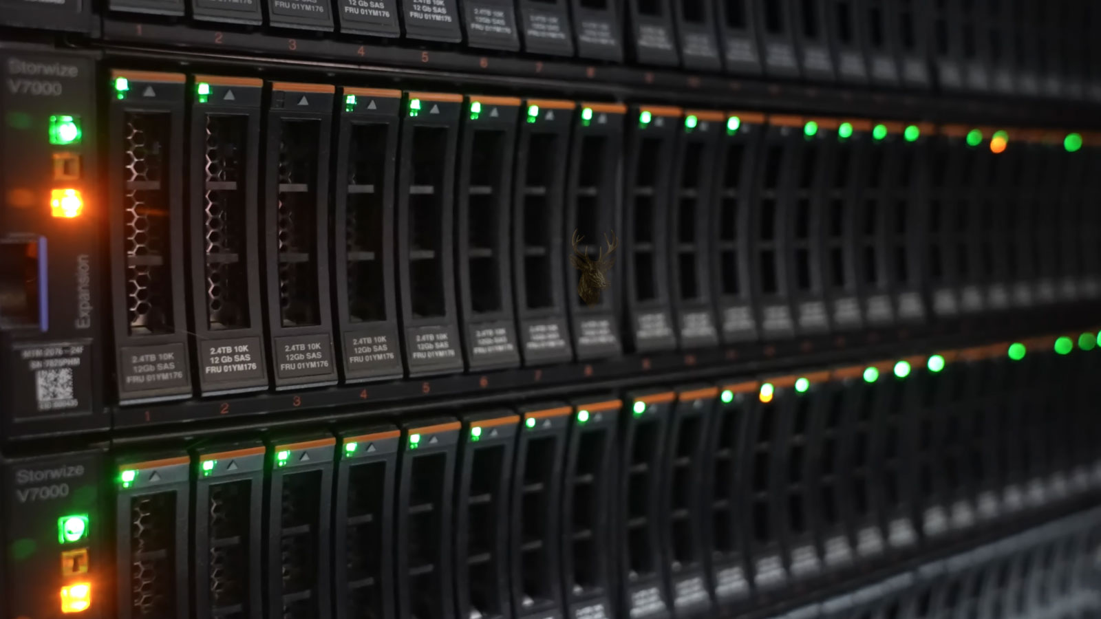 IBM Storwize V7000 enterprise virtualization storage system used for centralized data management and infrastructure support