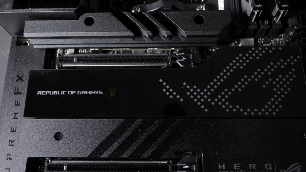 Republic of Gamers motherboard designed for gaming and high-performance computer builds.
