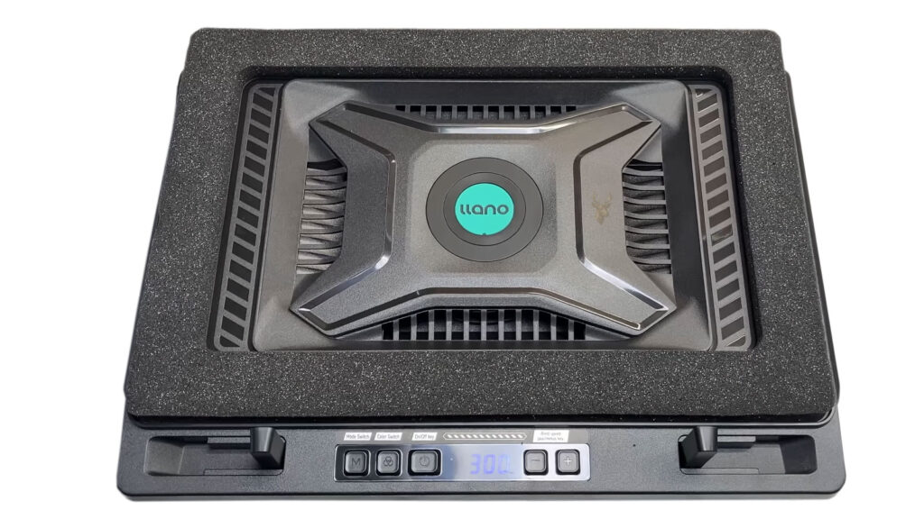 Llano laptop cooling pad designed to improve airflow beneath a notebook during extended use.