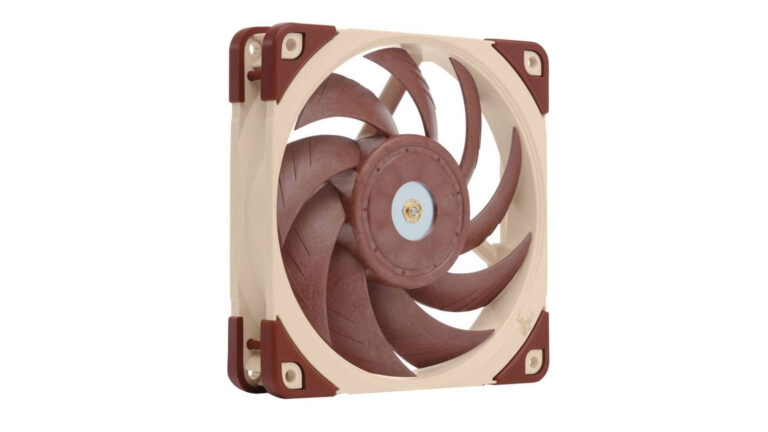 Noctua computer cooling fan used to demonstrate PWM and DC fan speed control.