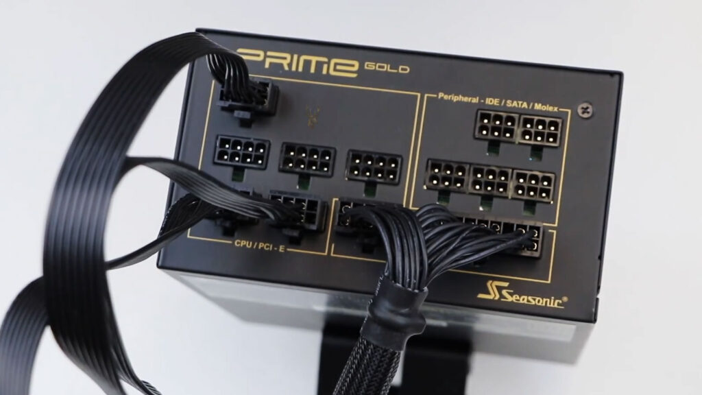 Prime Gold ATX power supply providing a Power Good signal for successful computer startup.