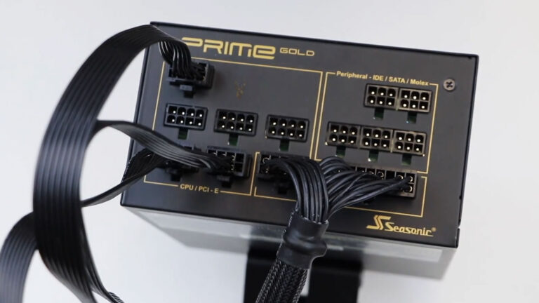 Prime Gold ATX power supply providing a Power Good signal for successful computer startup.