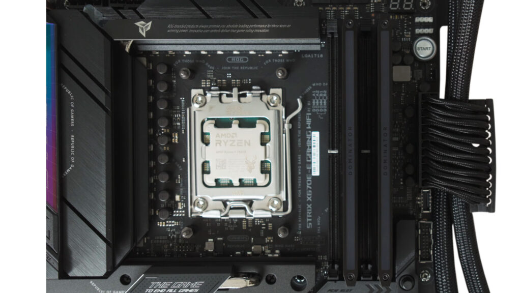 Motherboard with two memory modules installed in the correct dual-channel slots, leaving one slot between them.