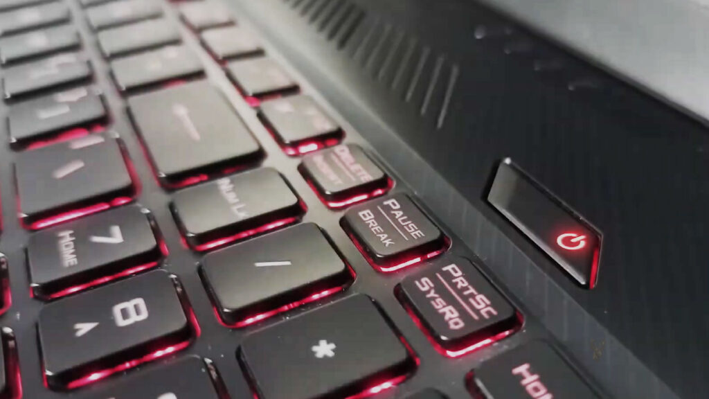 Laptop that responds inconsistently to the power button, illustrating intermittent startup problems related to the power button circuit.
