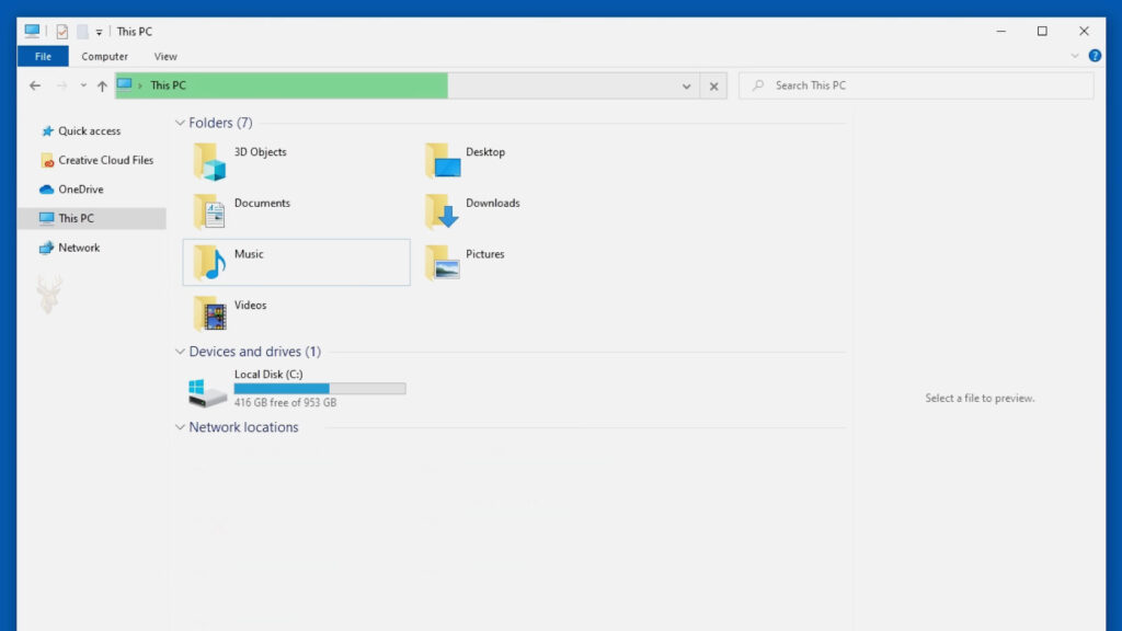 Windows File Explorer searching This PC but returning few or no results for files stored on local and network locations.